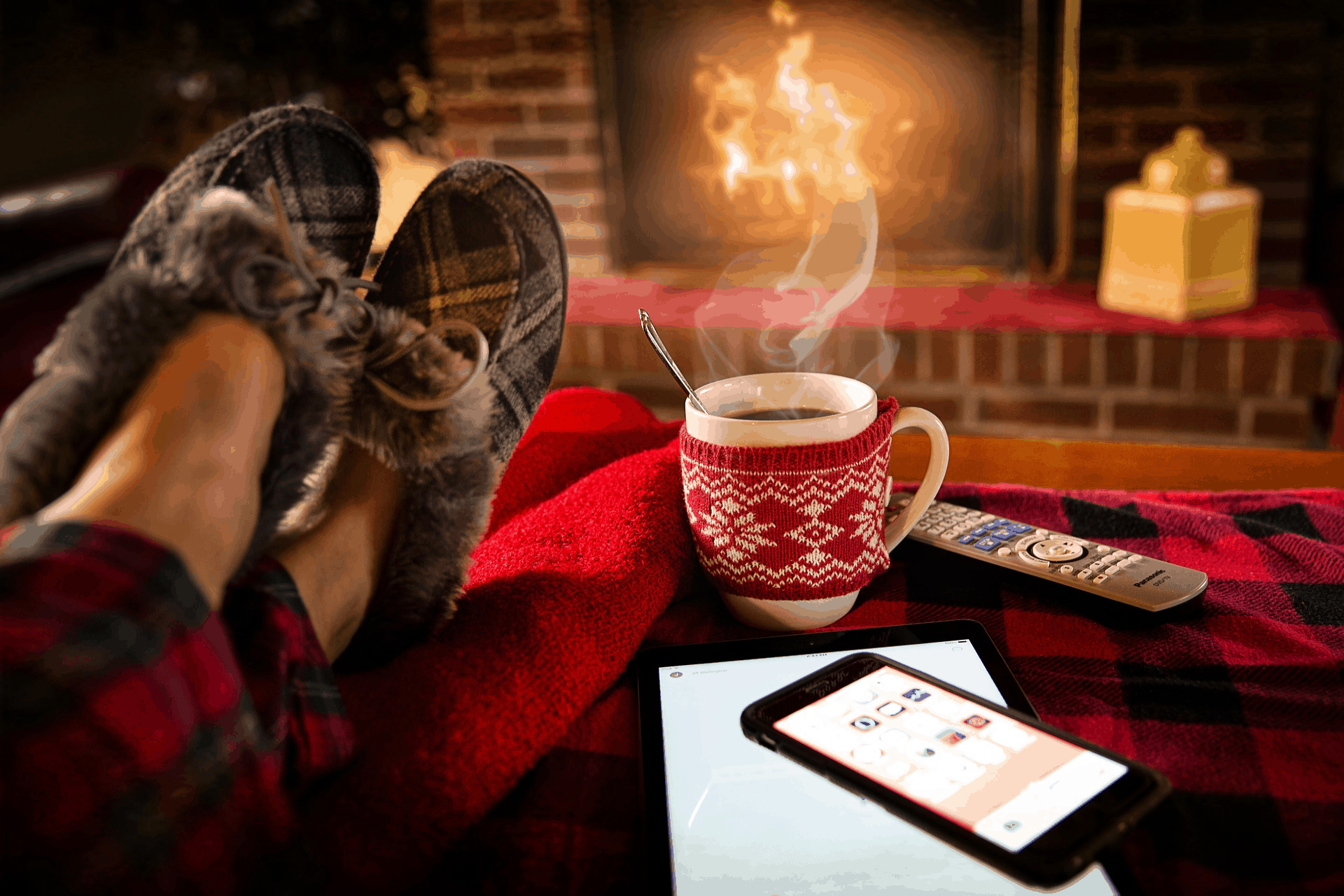 relaxing in winter